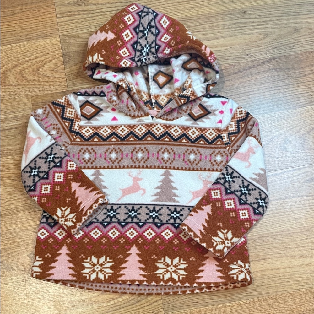 The Children's Place Brown and Pink Patterned Fleece